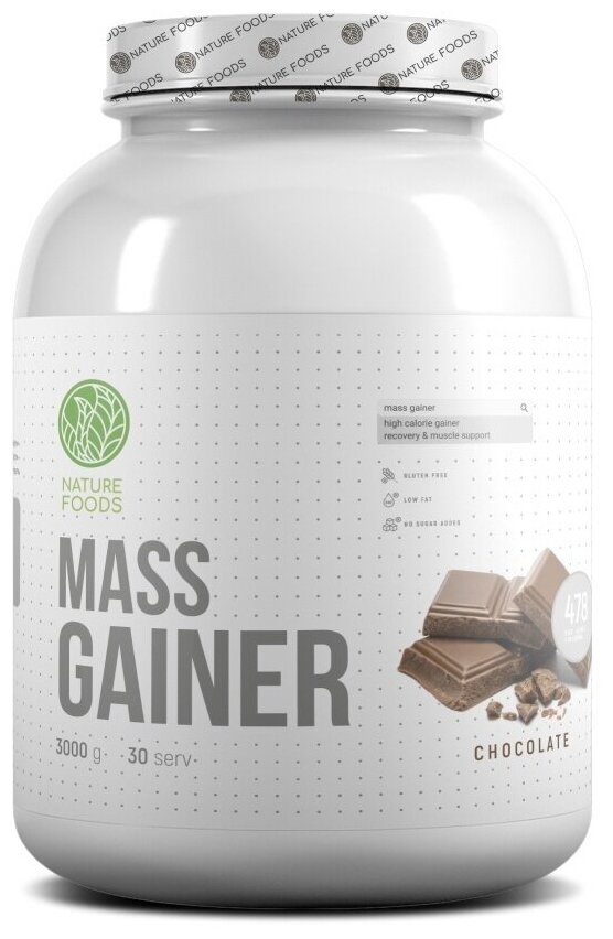 Mass Gainer Nature Foods 3kg - Банан