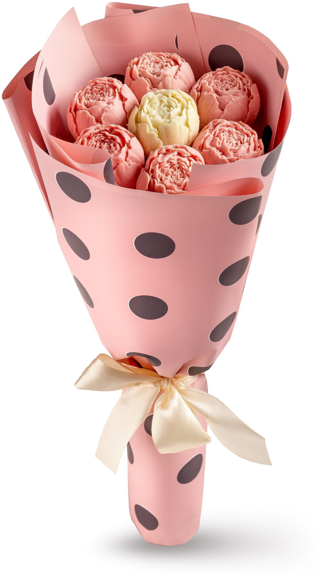 Букет "Шоколадные пиончики", 170гр (розовый)