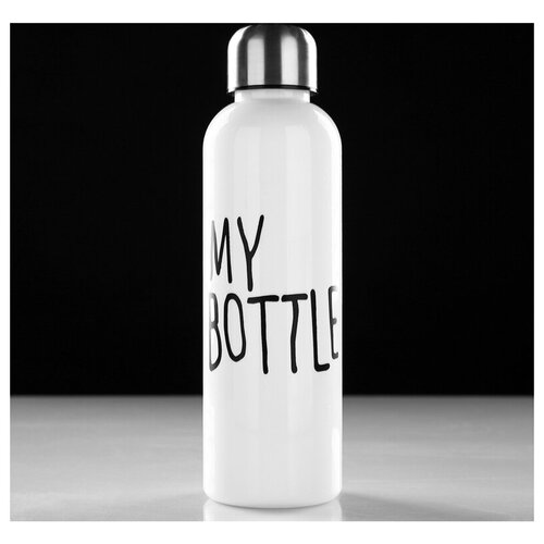 фото Бутылка для воды "my bottle" 500мл, пластик, белая сима-ленд