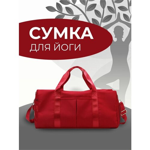 Сумка спортивная , 35 л, 21х29х50 см, ручная кладь, красный