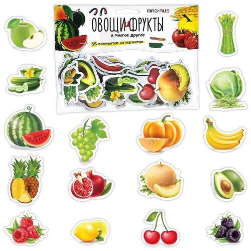 MAG-RUS Овощи фрукты разные продукты (55 элементов) NF1051