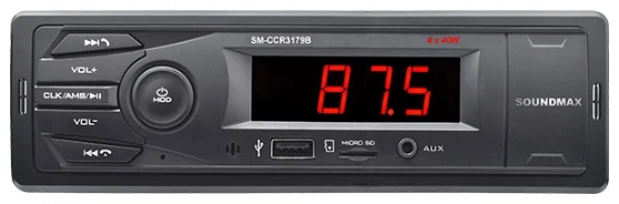 Автомагнитола Soundmax SM-CCR3179B (черный)