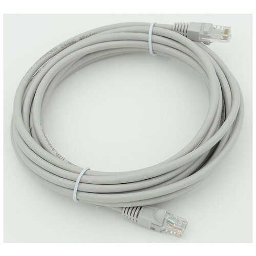 Патч-корд cat5E molded 5м серый RJ-45 m-RJ-45 m