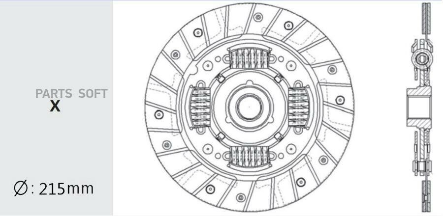 VALEO PHC MB-11 Диск сцепления MITSUBISHI COLT IV (1992-1996)/ LANCER VIII (1995-2003)/ MIRAGE V (1995-2012)/ SPACE WAGON II (1991-2000)