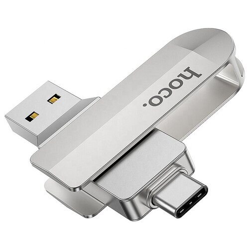 USB Flash Drive 16GB Smart Type-C (UD10) 2 в 1, скорость записи 15-30 МБ/С, скорость чтения 80-120МБ/С usb флешка hoco ud10 wise type c 16gb цвет серебристый 1 шт