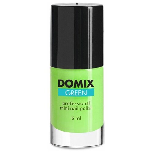 Domix, Лак для ногтей, кислотно-салатовый, 6 мл косметика для мамы domix green professional база под лак 75 мл