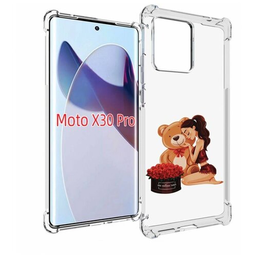 Чехол MyPads девушка-с-подарками женский для Motorola Moto X30 Pro задняя-панель-накладка-бампер