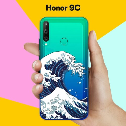 Силиконовый чехол Волна на Honor 9C силиконовый чехол на honor 9c узор из такс для хонор 9ц