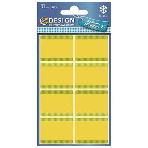 Этикетки самоклеящиеся всепогодные Avery Zweckform Z-Design (28x36мм, 8шт. на листе, 5 листов) желтые (59372)