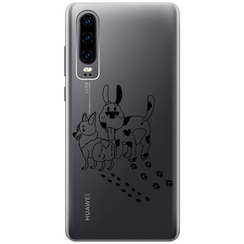  -  Transparent 3D  Huawei P30   Funny doggies