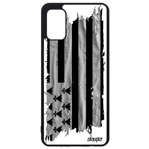 фото Чехол на мобильный galaxy a41, "флаг бретани на ткани" патриот utaupia