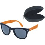 Солнцезащитные складные очки Dress Cote(черный/оранжевый) - изображение