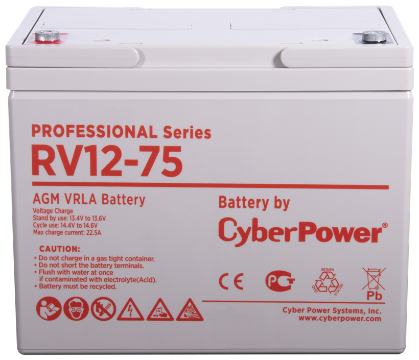 Аккумуляторная батарея CyberPower (RV 12-75) - фото №2
