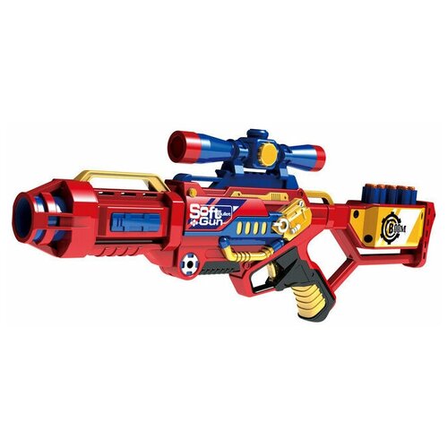 Автомат BlazeStorm с мягкими пулями (тройной выстрел) - 7068 игрушка автомат zecong toys blazestorm с мягкими пулями zc7096 синий оранжевый