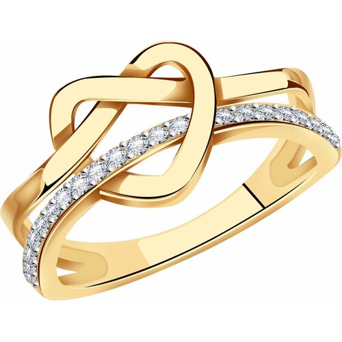 фото Золотое кольцо тд эстет 01к1113690р с фианитом diamant-online