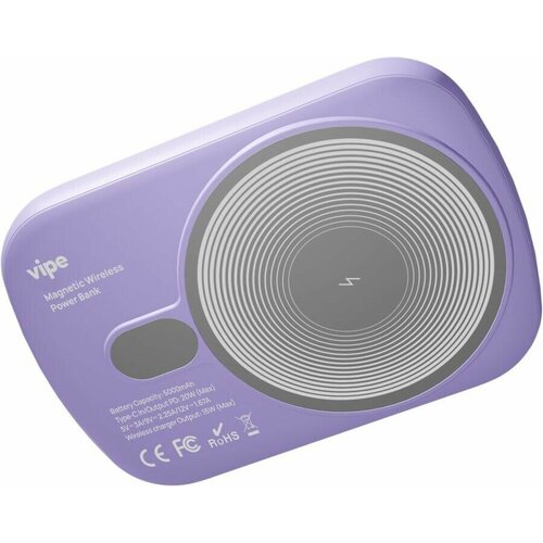 Внешний аккумулятор Vipe Jake 5000мAч лавандовый vppbjake5kstlav 198000₽