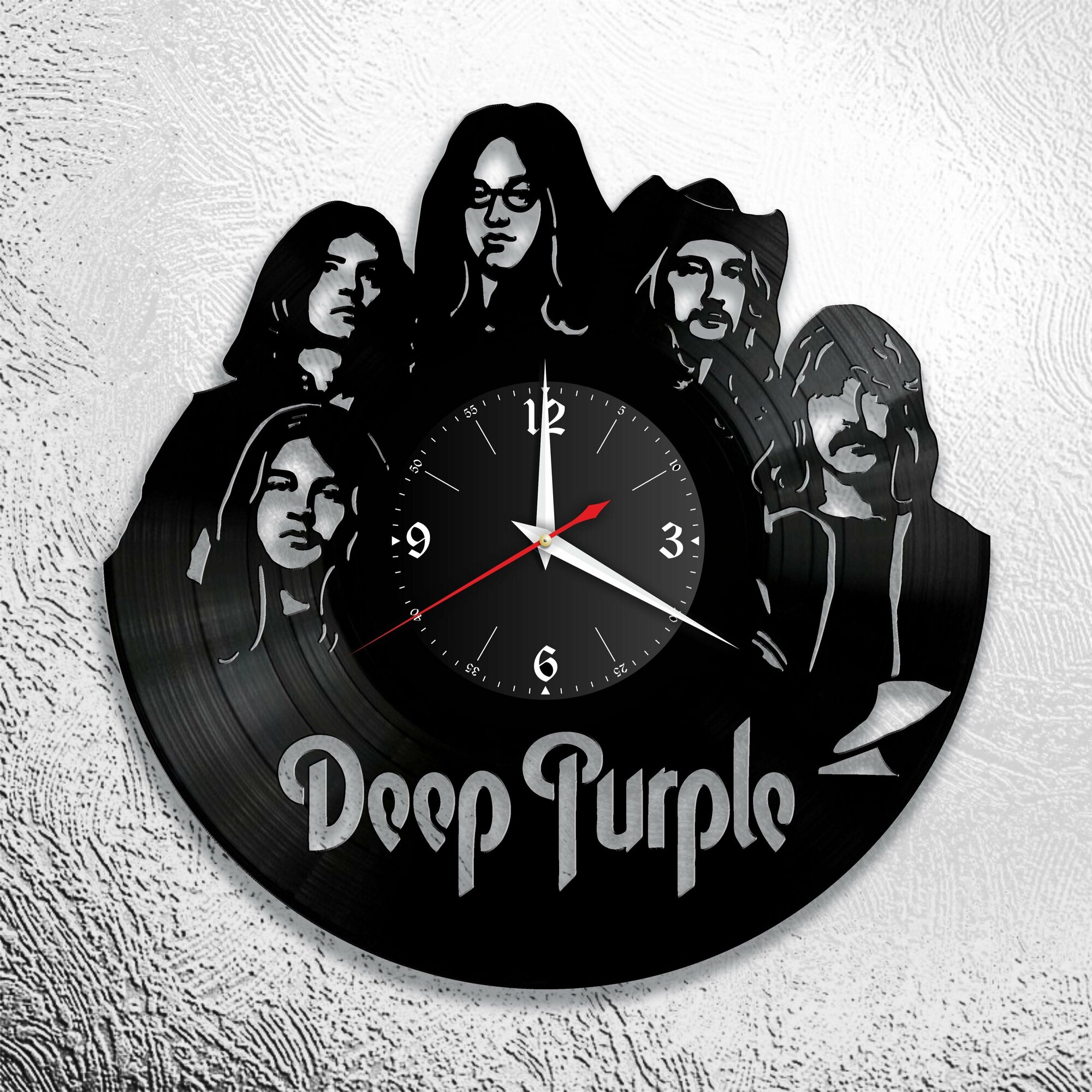 Настенные часы из виниловой пластинки с группой Deep Purple/Дип Пёрпл/Jon Lord/Ian Gilla