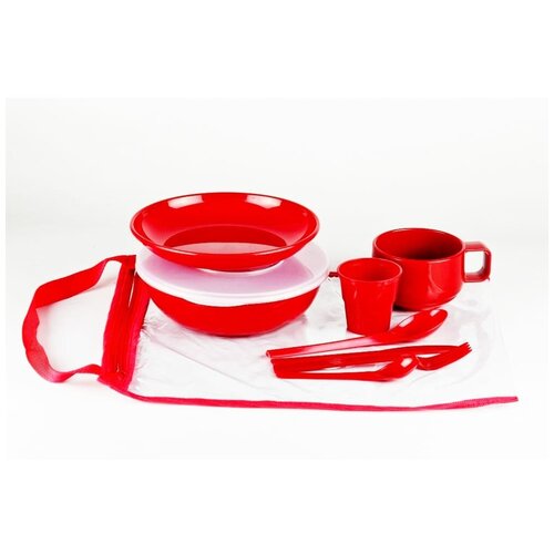 Набор пластиковой, многоразовой посуды SOLARIS на 1 персону «Командировочный» набор пластиковой многоразовой посуды solaris 6 стаканов 0 25л в кувшине