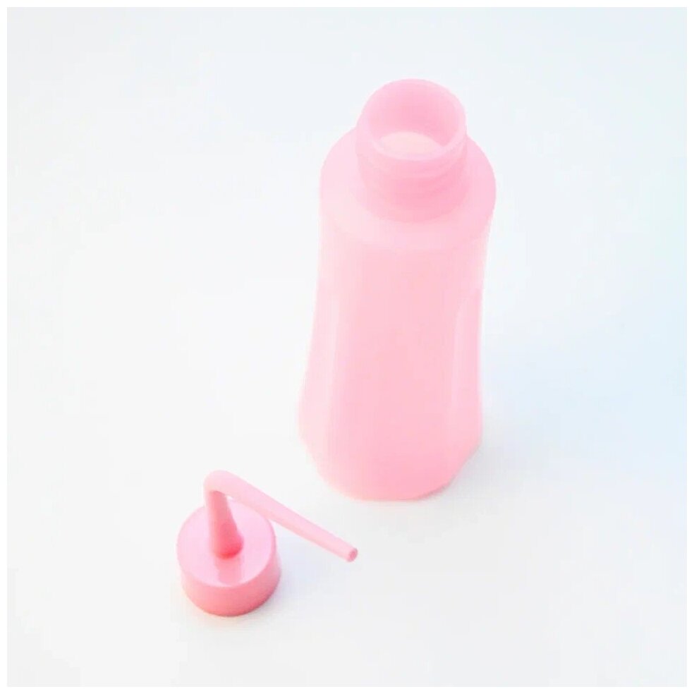 Пластиковая бутылка для полива суккулентов 250мл (розовая) - фотография № 3