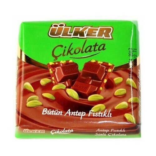 Шоколад Турецкий ULKER с фисташкой,6шт по 65гр