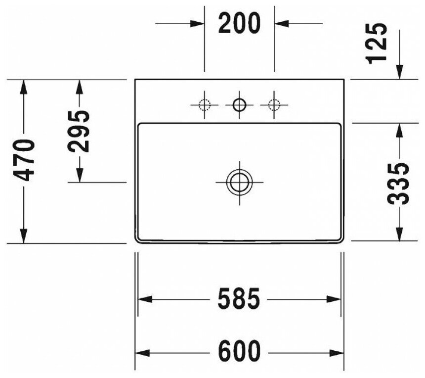 Раковина 60x47 см Duravit DuraSquare 2353600041 - фотография № 20