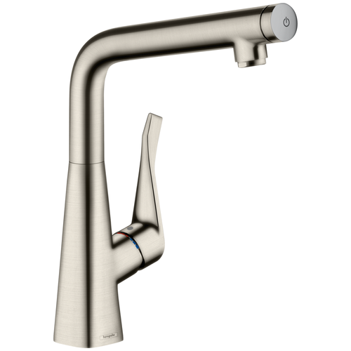 Смеситель для раковины (умывальника) hansgrohe Metris Select 14883800 сталь