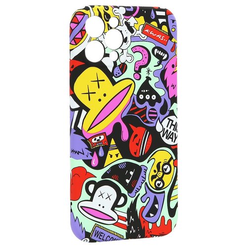 фото Чехол-накладка силикон luxo для iphone 12 pro (6.1") 0.8мм с флуоресцентным рисунком