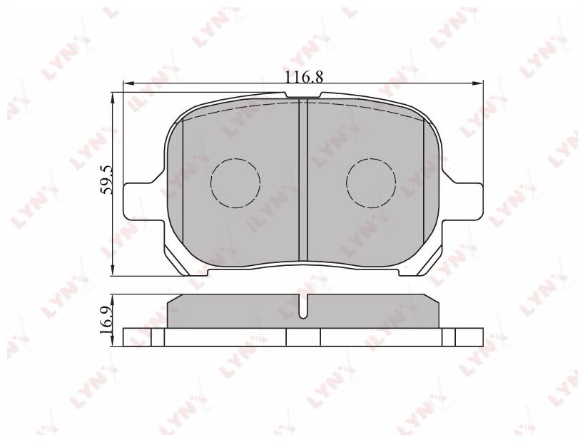 Колодки тормозные дисковые перед LYNXauto BD-7529