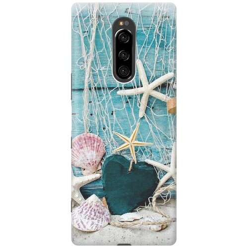 фото Cиликоновый чехол на sony xperia 1 / xz4 / сони иксперия 1 с принтом "морские звезды" gosso