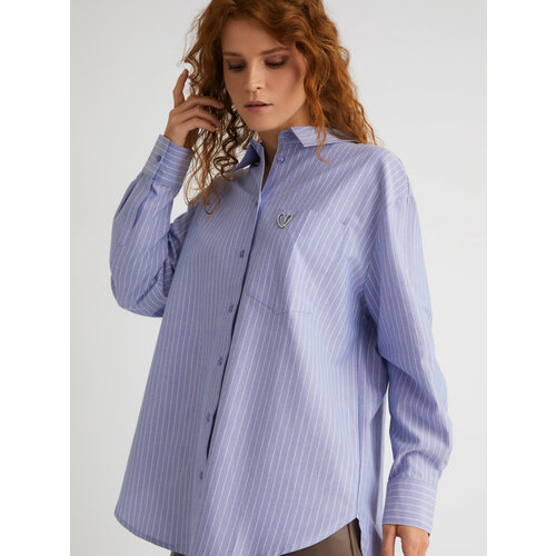 Рубашка  Zolla, классический стиль, размер M, голубой