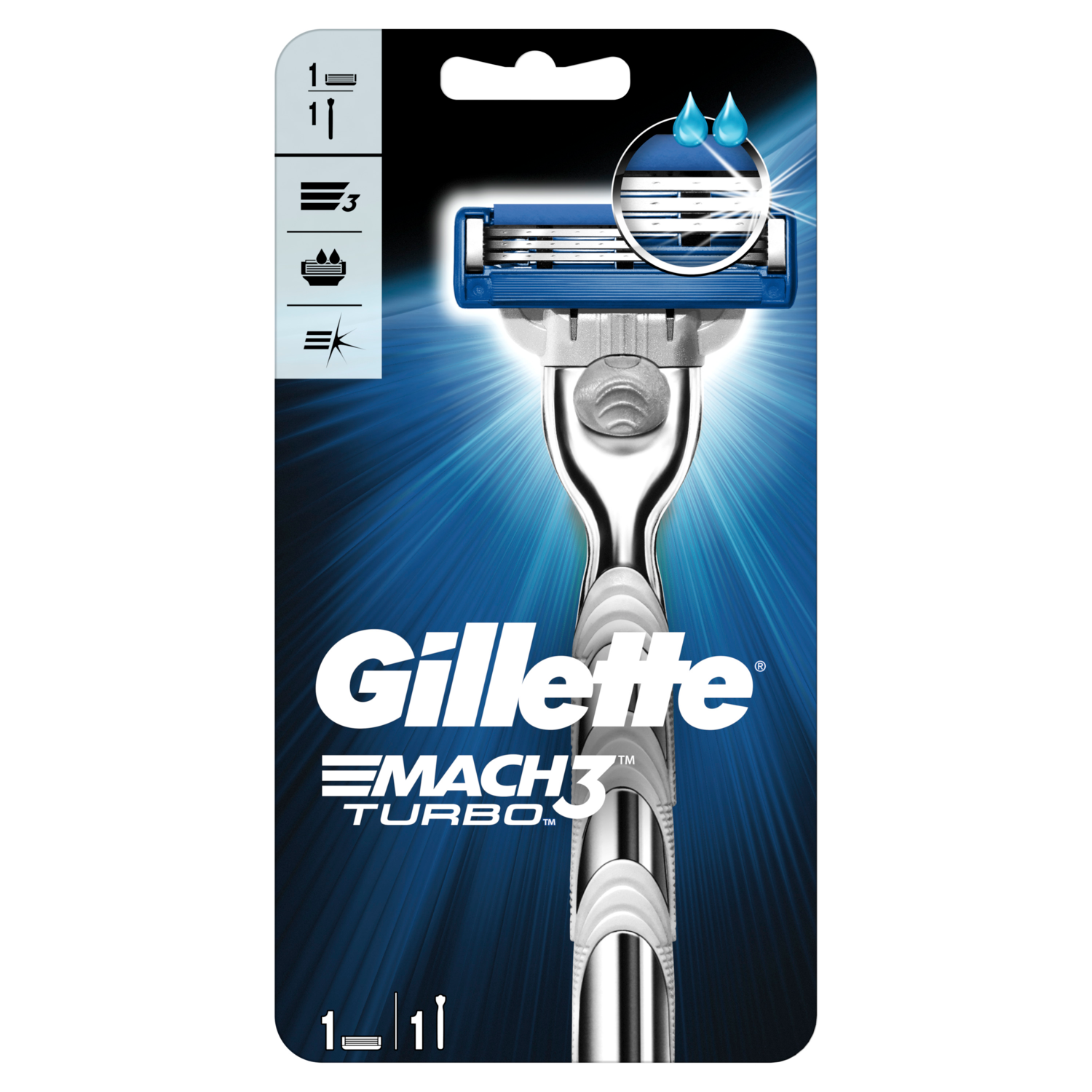 Бритвенный станок Gillette Mach 3 Turbo c 1 сменным картриджем - фото №20