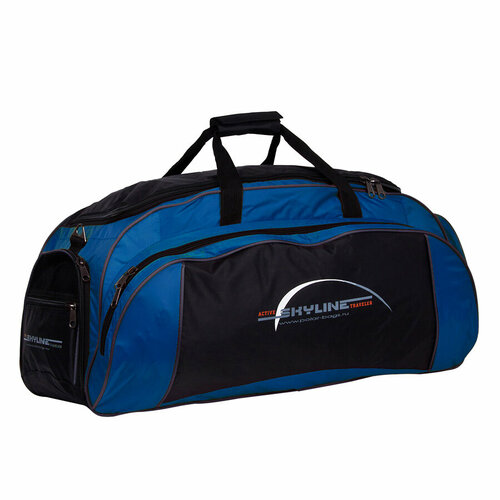 Сумка спортивная POLAR 6064с, 74 л, 28х35х75 см, синий, черный сумка спортивная nazamok45 см отделение для обуви плечевой ремень синий