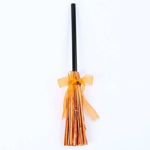 Метла ведьмочки 37см цвет оранжевый 329₽
