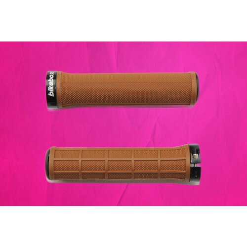 фото Грипсы для велосипеда bikebox honey brown, с локоном комплект 2 шт bike box