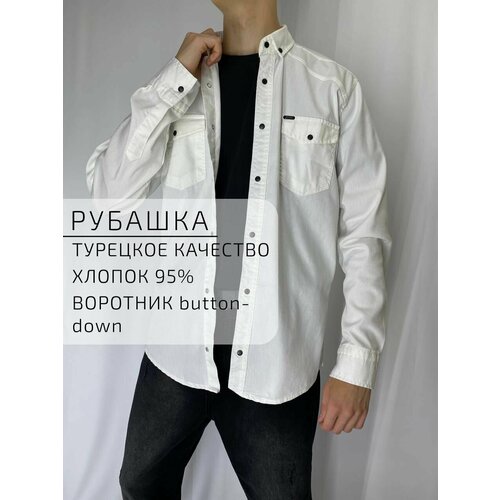фото Рубашка , размер 46, белый нет бренда
