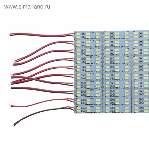 Светильник линейка 1 метр 22 Вт 3600 Лм SMD5630 144 Led 6500 K 12 В клеевая основа 403₽