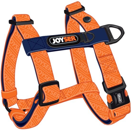 Шлейка регулируемая Joyser Walk Base Step-in Harness M оранжевая, обхват груди 33-56 см