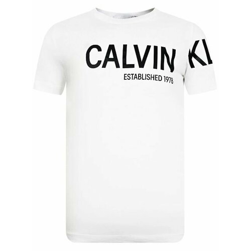 Футболка CALVIN KLEIN, хлопок, размер 4-6 лет, белый