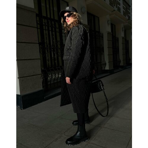 фото  куртка oliv brand зимняя, размер onesize, черный