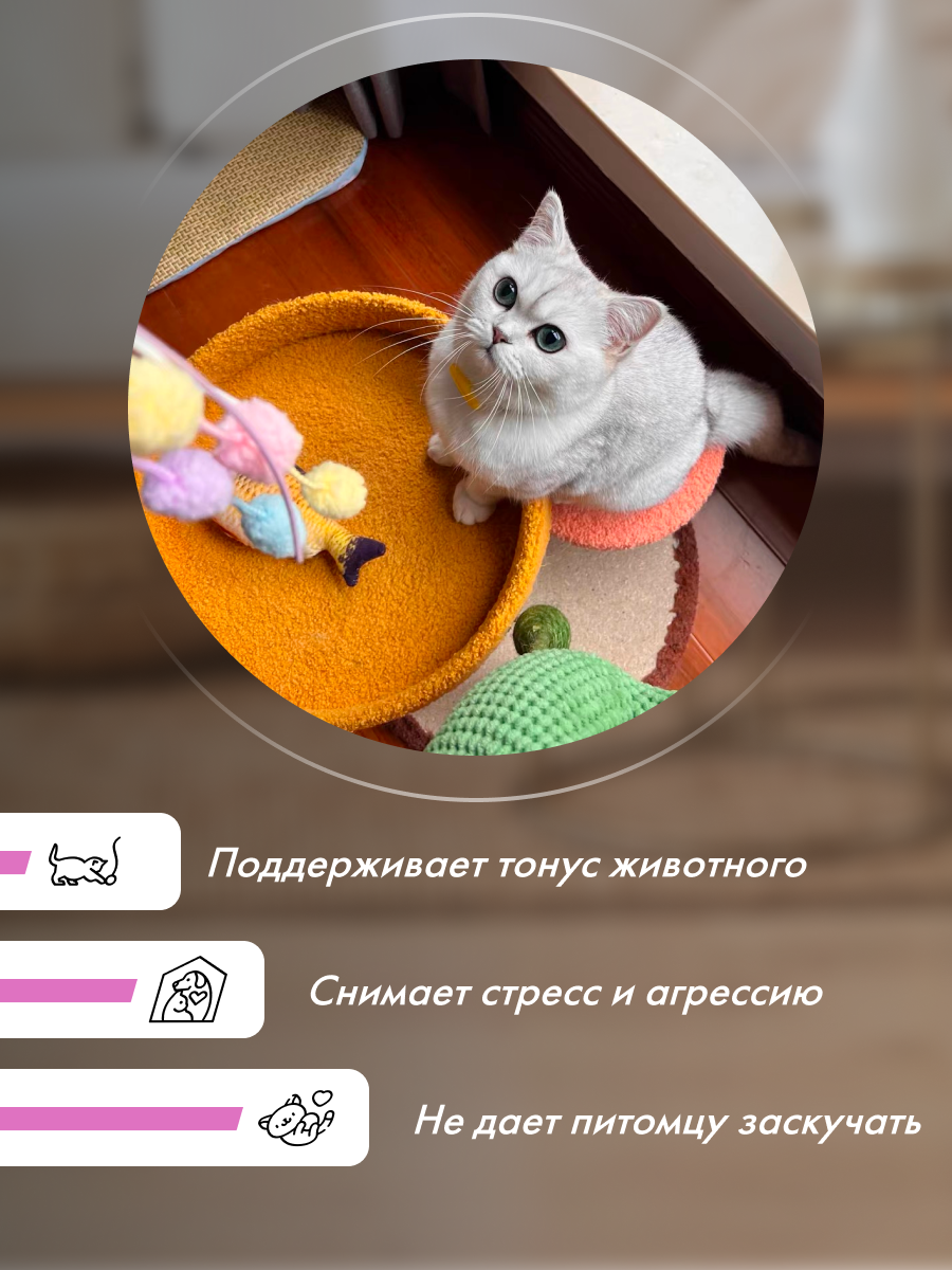 Игрушка для кошек "удочка-дразнилка "Caspero pets" 51 см. - фотография № 3