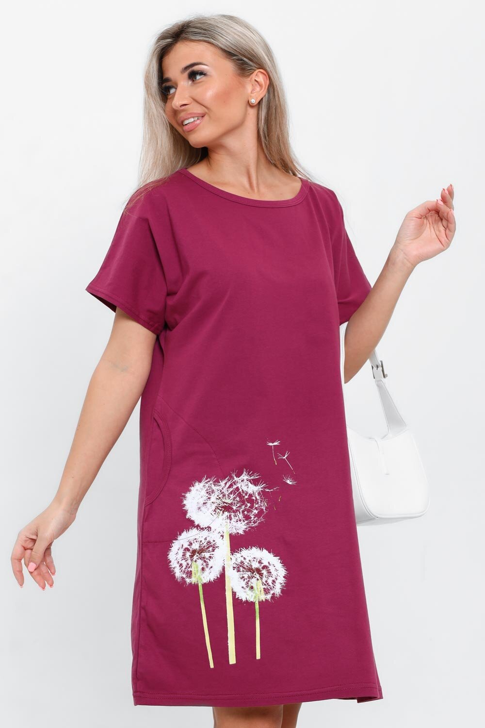 Платье М-639 размер 48-70 (68, Фиолетовый) - фотография № 3