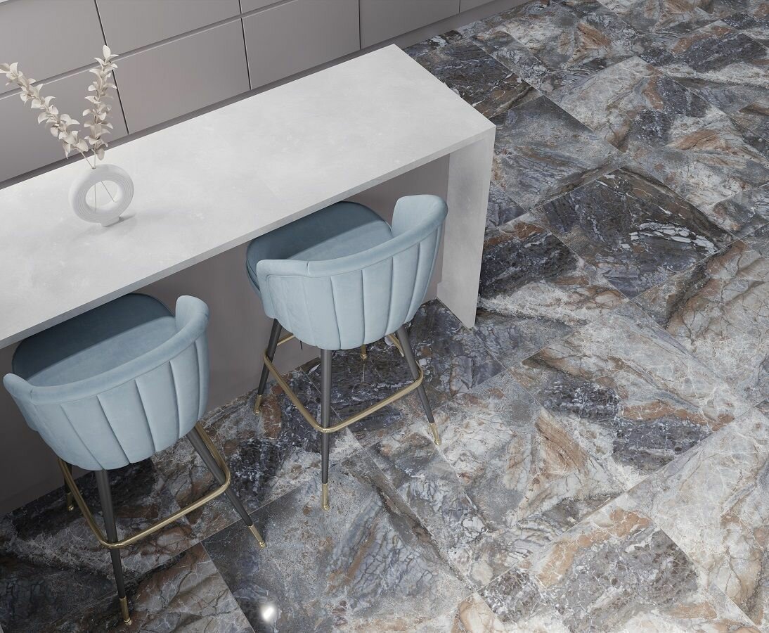 фото Керамогранит Laparet Vega Brown 60x60 Полированный 1,44 м2; ( 4 шт/упак)