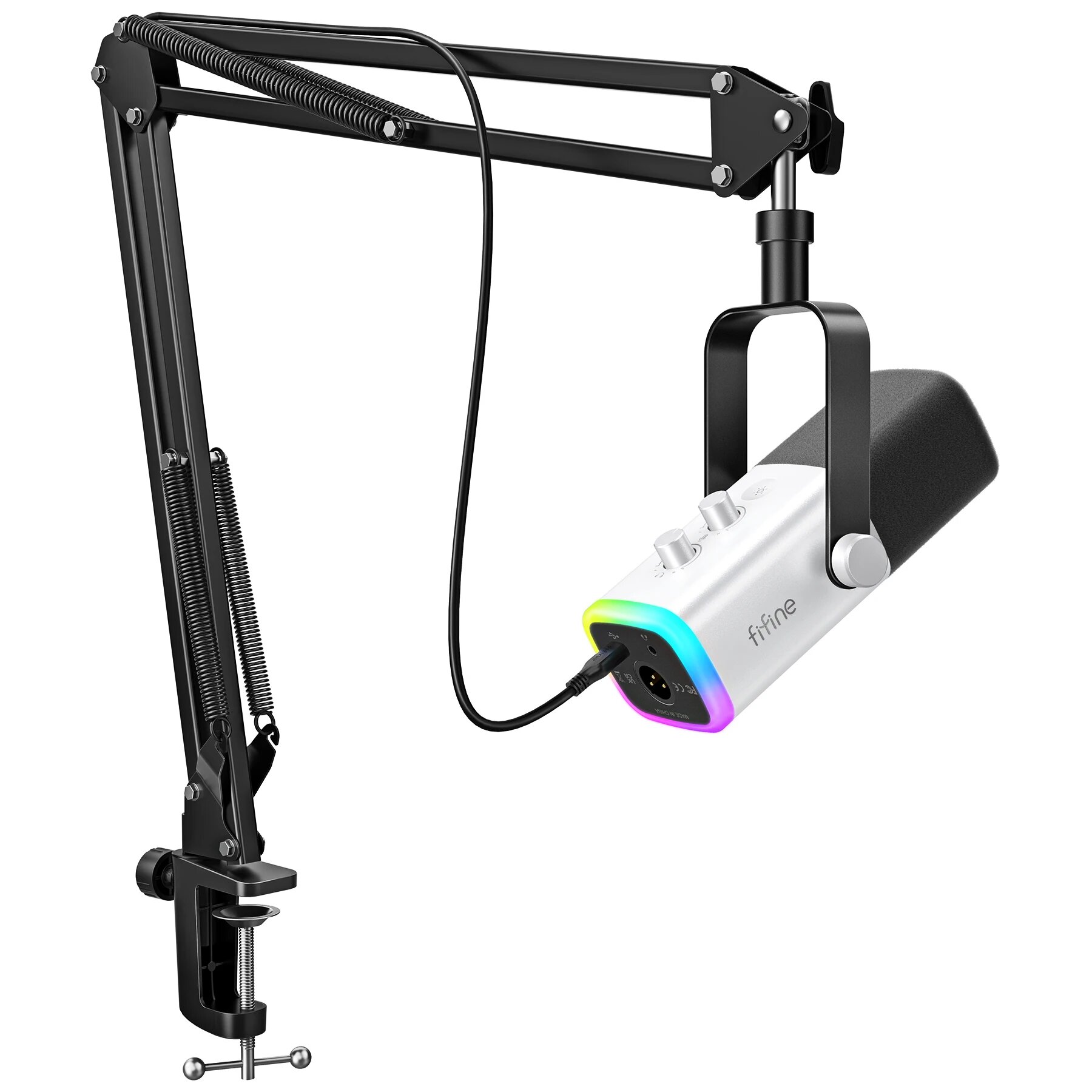 FIFINE AM8TW RGB подвесной мульти-микрофонный комплект, AM8TW