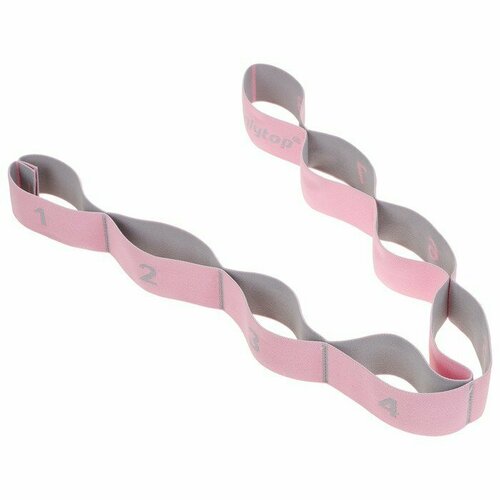 Эспандер-лента ONLYTOP эластичная с захватами 90х4 см цвет розовый комплект из 7 шт 745₽