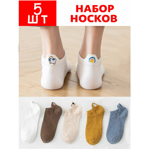 фото Носки , комплект, 80 den, 5 пар, размер 34-40, рис. 01, темно-серые gufo bianco