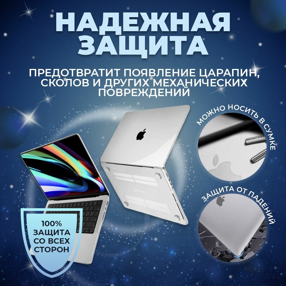 Чехол для MacBook Pro 14 A2442 A2779 A2992 / Накладка на Макбук про 14 2021 2023 2024 M1 M2 M3 / Nova Store, пластик, противоударный — фото 1