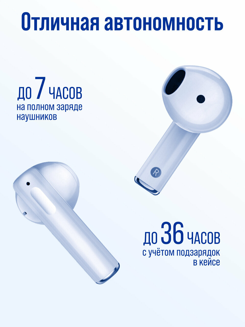 Bluetooth-гарнитура Honor Choice Earbuds X5e, шумоподавление, влагозащита, 7 ч работы без подзарядки — фото 1