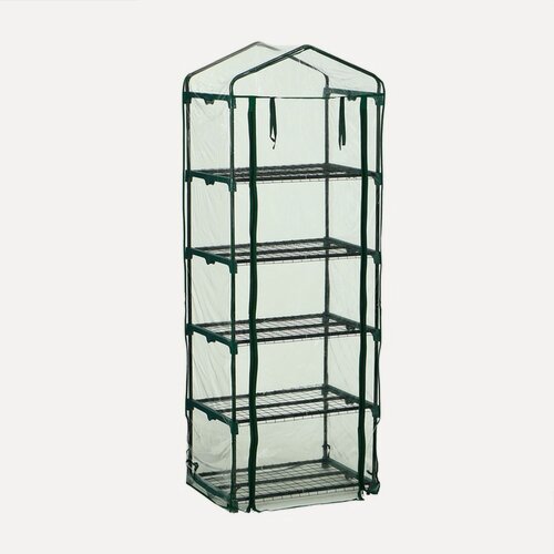 Изображение товара Парник-стеллаж, 5 полок, 193 × 69 × 49 см, металлический каркас d = 16 мм, чехол плёнка 80 мкм, Greengo