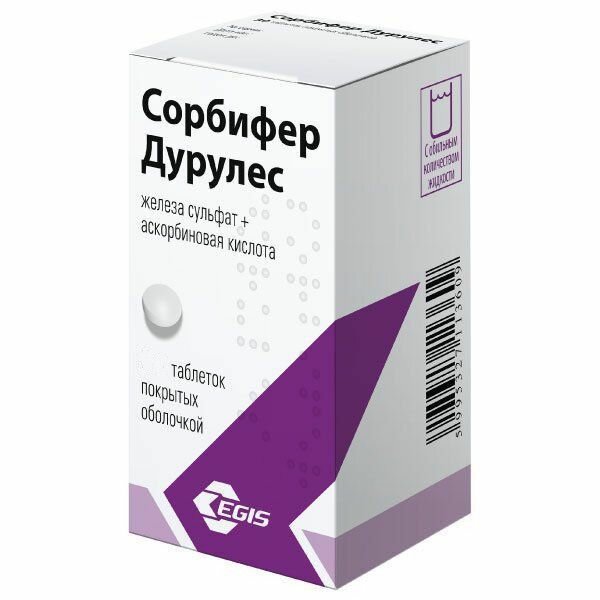 Сорбифер Дурулес, таблетки покрыт. плен. об, 100 шт.