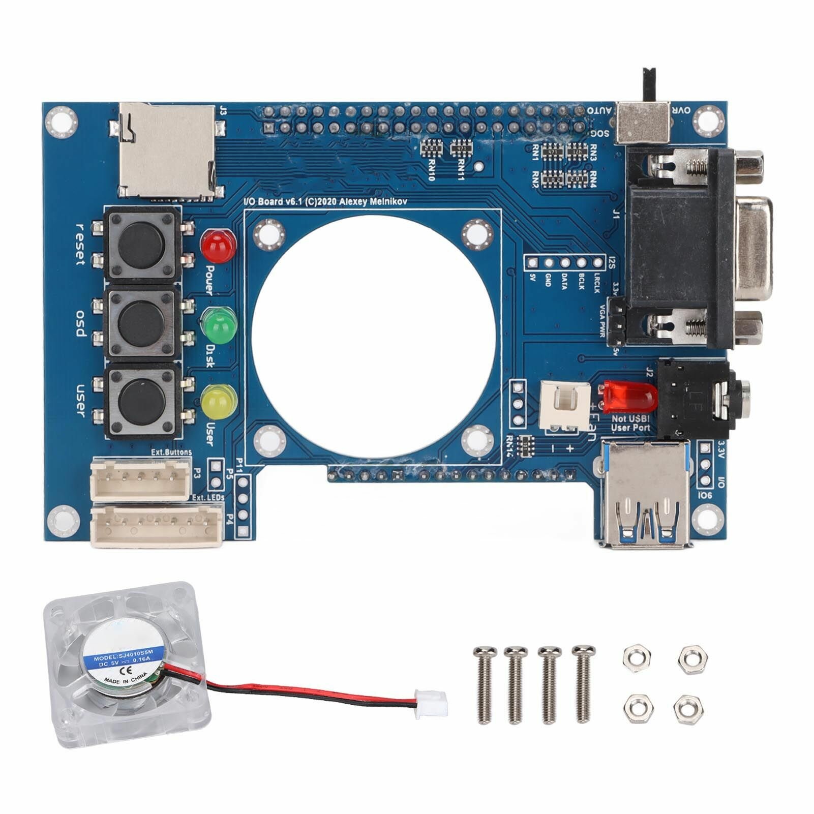 Плата ввода-вывода 35 мм аудио VGA 3 кнопки 3 индикатора для ПК
